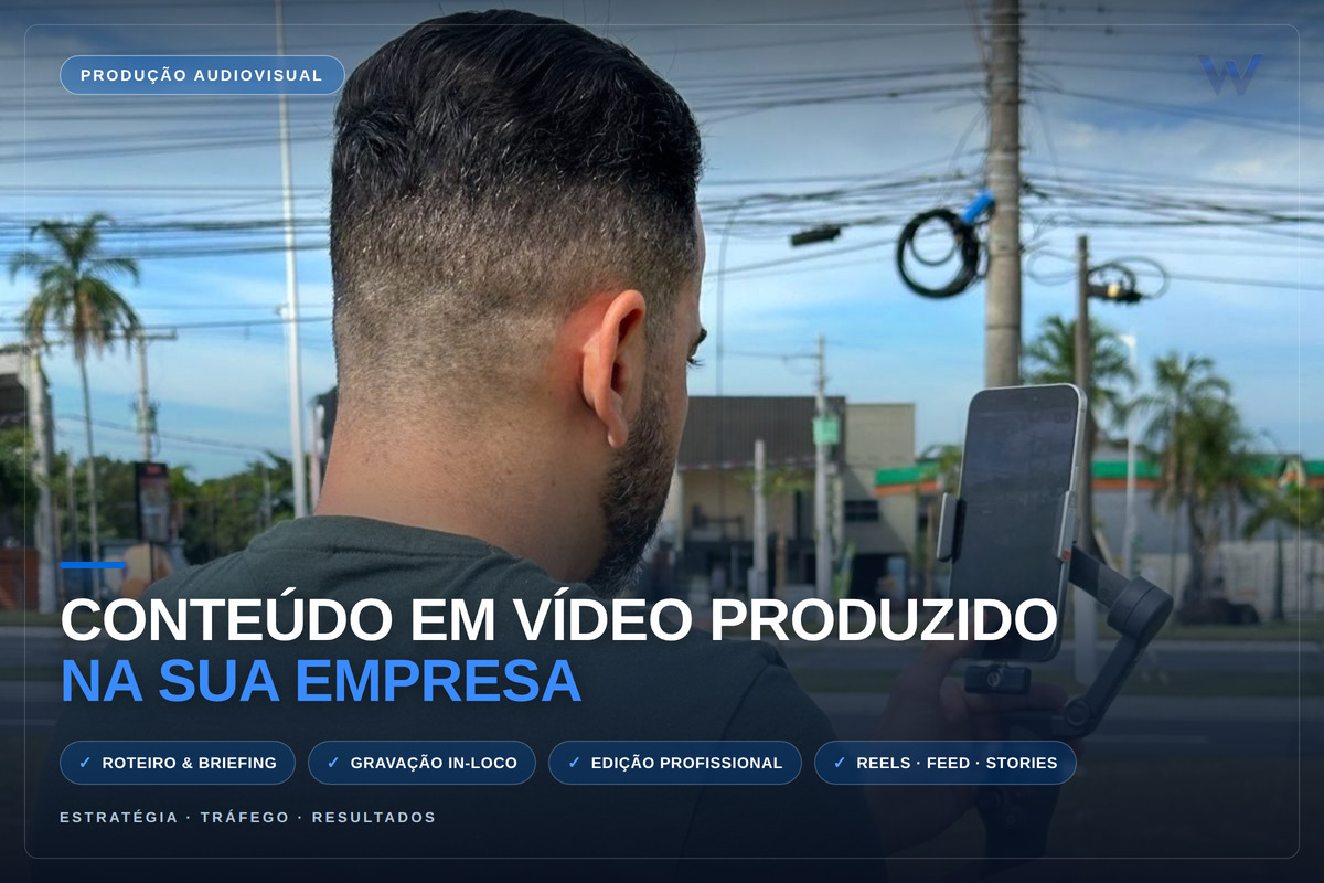 Produção audiovisual in-loco — WCosta Marketing
